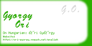 gyorgy ori business card